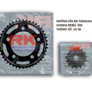 NHÔNG DĨA RK TAKASAGO HONDA REBEL 300 (CHÍNH HÃNG)