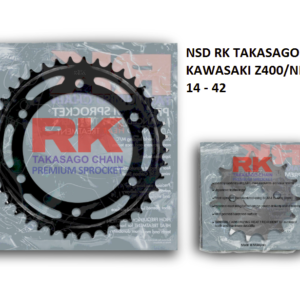 NHÔNG DĨA RK TAKASAGO KAWASAKI Z400 / NINJA 400 (CHÍNH HÃNG)