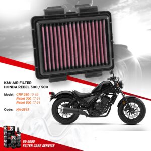 LỌC GIÓ K&N HONDA REBEL 300/500 CL500 (CHÍNH HÃNG)