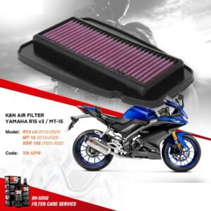 LỌC GIÓ K&N YAMAHA XSR155 / MT15 / R15 V3 V4 (CHÍNH HÃNG)