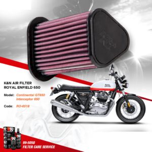 LỌC GIÓ K&N ROYAL ENFIELD INTERCEPTOR 650 / GT650 (CHÍNH HÃNG)