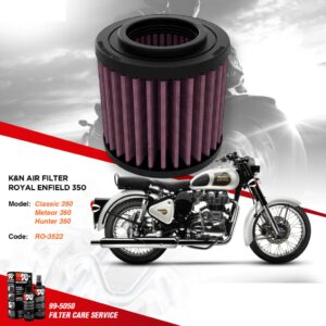 LỌC GIÓ K&N ROYAL ENFIELD CLASSIC 350 / METEOR 350 (CHÍNH HÃNG)